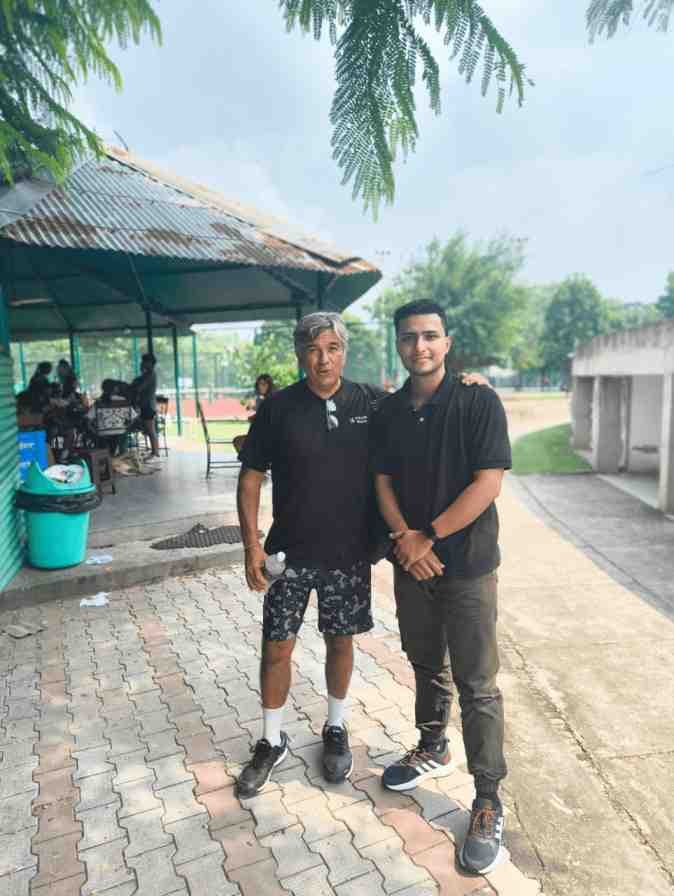 Dr. Kunal Goyal meeting with Marco Saruca, discussing global sports physiotherapy standards